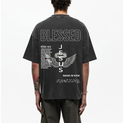 Blessed Christian Washed T-Shirt