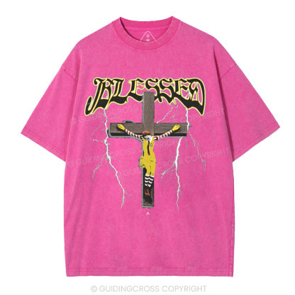 Blessed Christian Washed T-Shirt