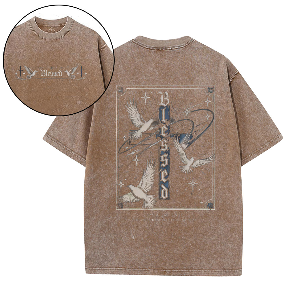 Blessed Christian Washed T-Shirt