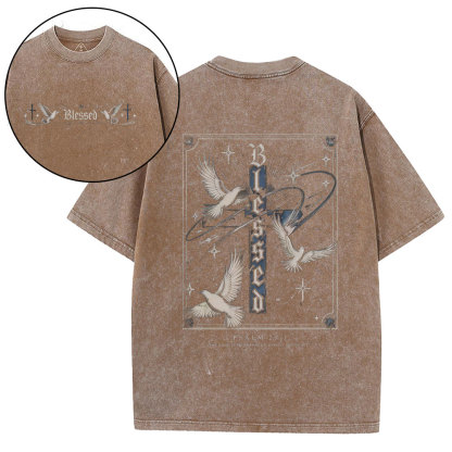 Blessed Christian Washed T-Shirt