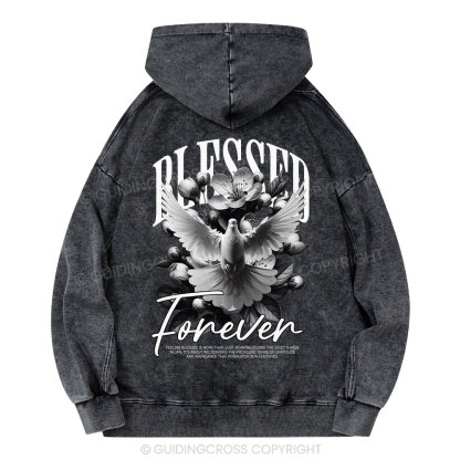 Blessed Forever Christian Washed Hoodie