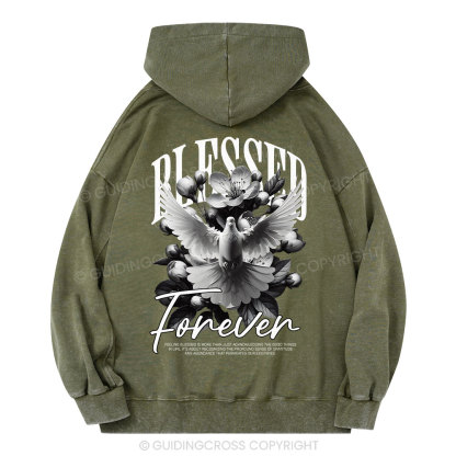 Blessed Forever Christian Washed Hoodie