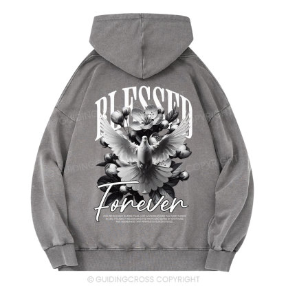 Blessed Forever Christian Washed Hoodie