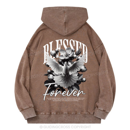 Blessed Forever Christian Washed Hoodie