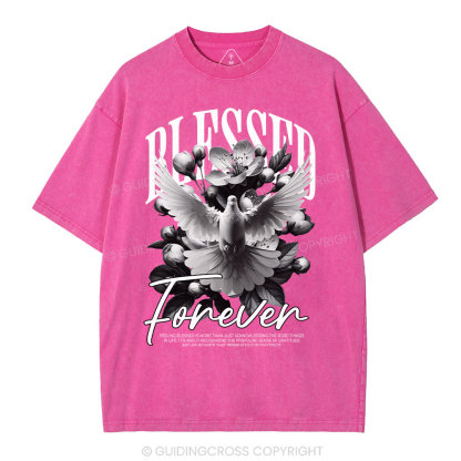 Blessed Forever Christian Washed T-Shirt
