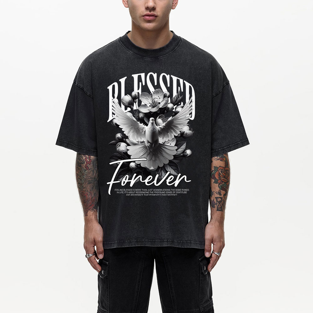 Blessed Forever Christian Washed T-Shirt