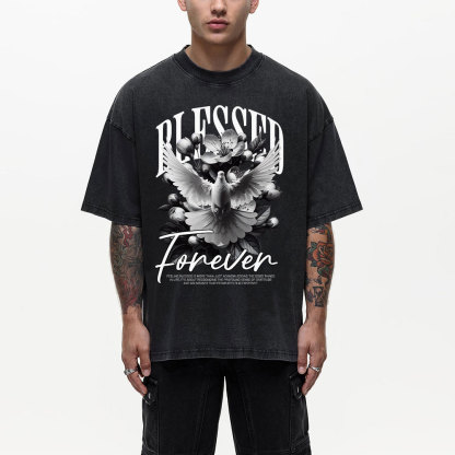 Blessed Forever Christian Washed T-Shirt
