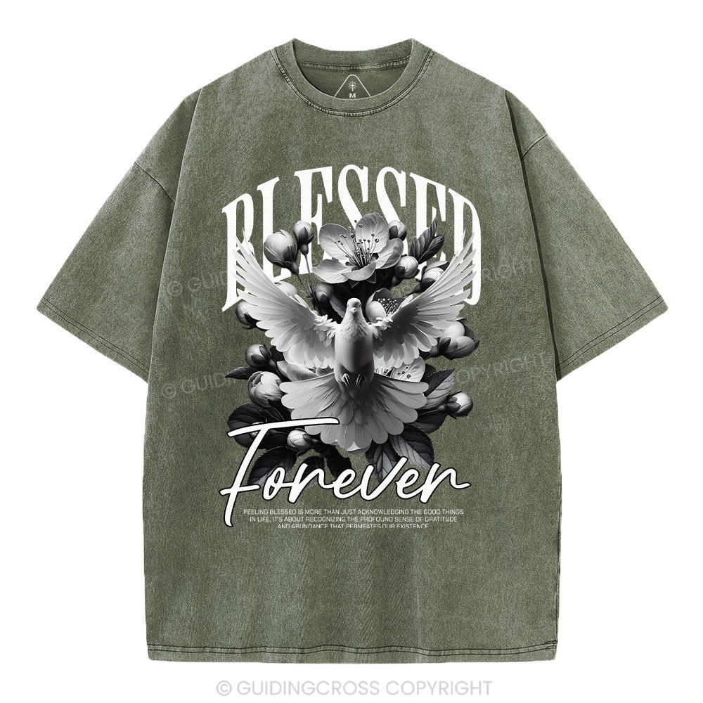 Blessed Forever Christian Washed T-Shirt