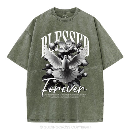 Blessed Forever Christian Washed T-Shirt