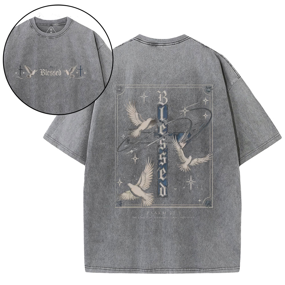 Blessed Christian Washed T-Shirt