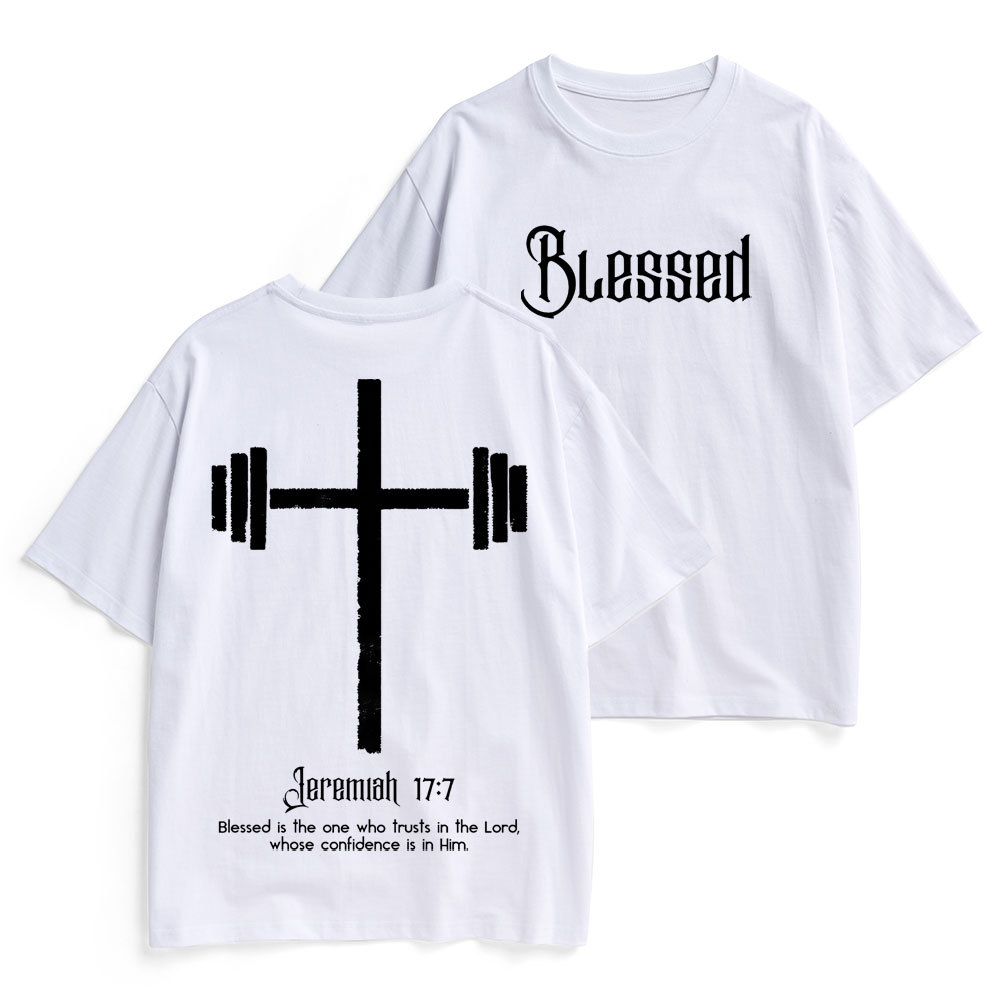 Blessed Is One Who Trusts In The Lord Christian Heavy Cotton T-Shirt