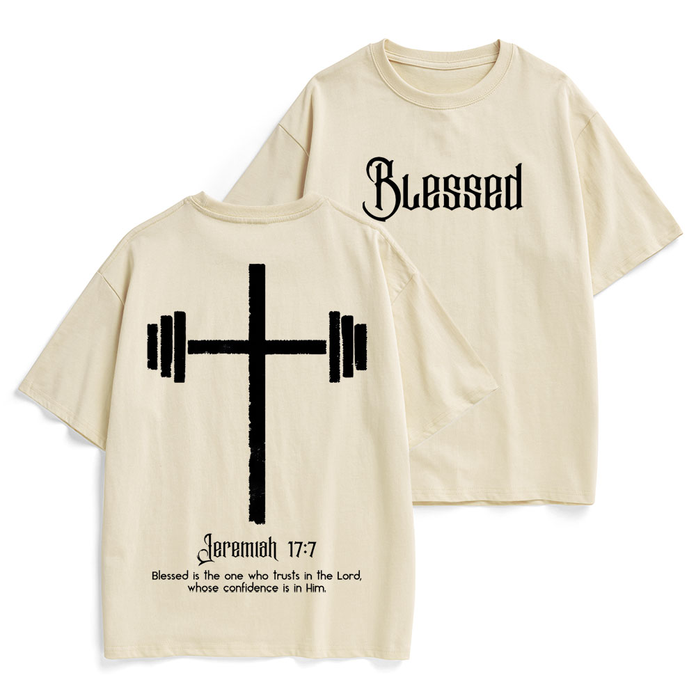 Blessed Is One Who Trusts In The Lord Christian Heavy Cotton T-Shirt