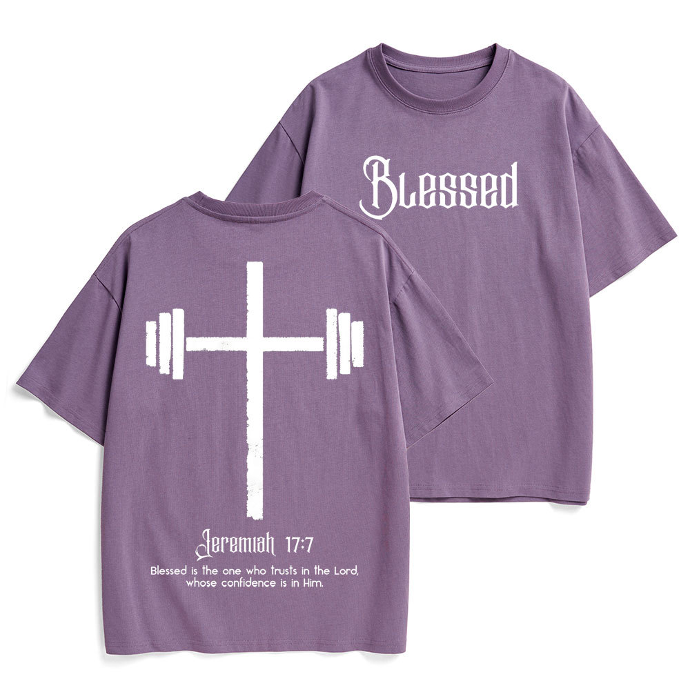 Blessed Is One Who Trusts In The Lord Christian Heavy Cotton T-Shirt