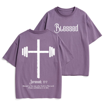 Blessed Is One Who Trusts In The Lord Christian Heavy Cotton T-Shirt