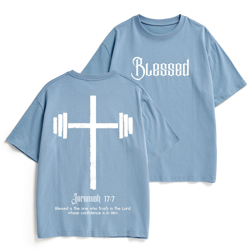 Blessed Is One Who Trusts In The Lord Christian Heavy Cotton T-Shirt
