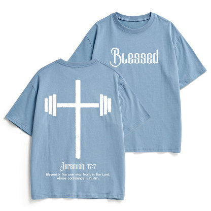 Blessed Is One Who Trusts In The Lord Christian Heavy Cotton T-Shirt