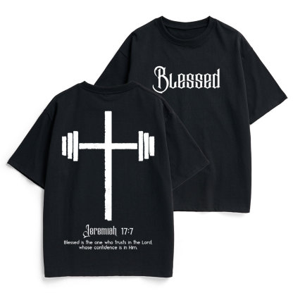 Blessed Is One Who Trusts In The Lord Christian Heavy Cotton T-Shirt