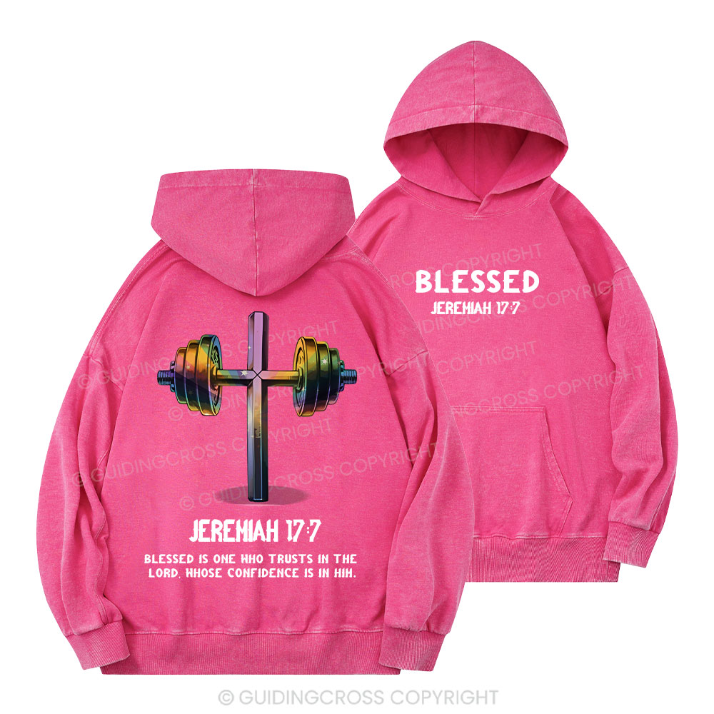 Blessed Is One Who Trusts In The Lord Christian Washed Hoodie 