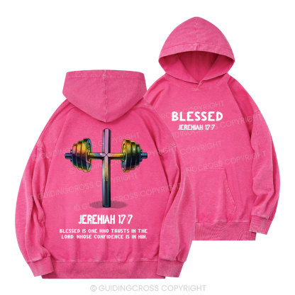 Blessed Is One Who Trusts In The Lord Christian Washed Hoodie 