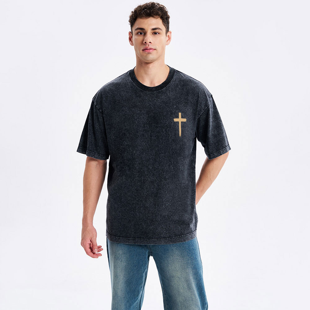 Blessed Is THe Man Who Trust The Lord Christian Washed T-Shirt