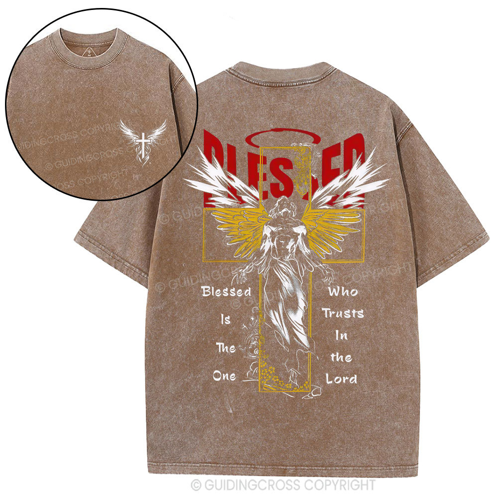 Blessed Is The One Who Trusts In The Lord Christian Washed T-Shirt