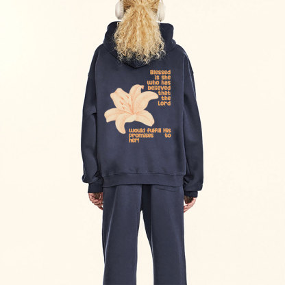 Blessed Is The Who Has Believed That The Lord Christian Fleece Hoodie Set