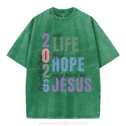 Blessed New Year Christian Washed T-Shirt