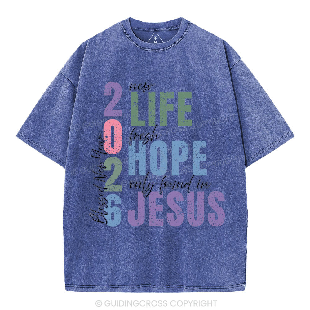 Blessed New Year Christian Washed T-Shirt