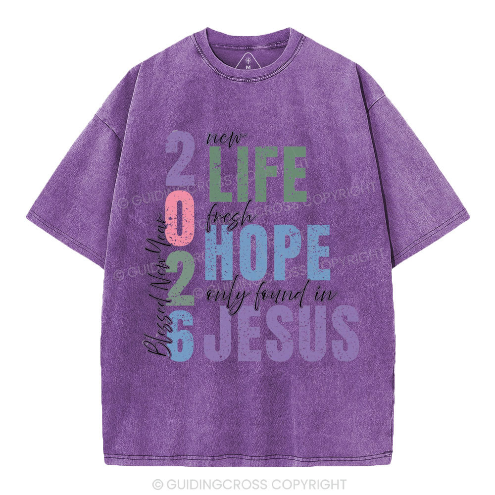 Blessed New Year Christian Washed T-Shirt