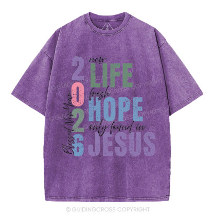 Blessed New Year Christian Washed T-Shirt