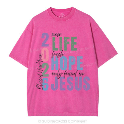 Blessed New Year Christian Washed T-Shirt