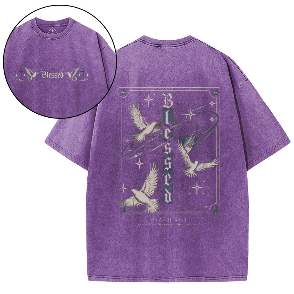 Blessed Christian Washed T-Shirt