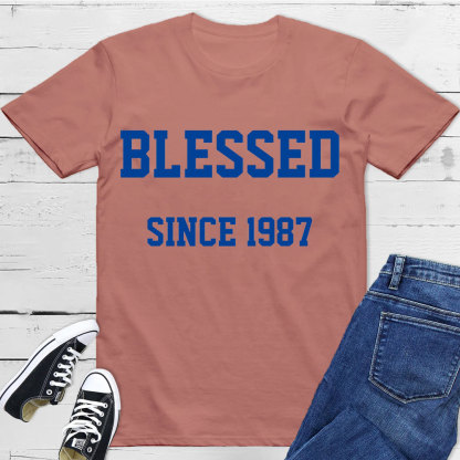 Blessed Since 1987 Christian T-Shirt