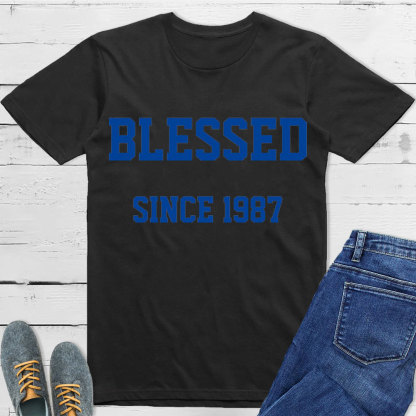 Blessed Since 1987 Christian T-Shirt