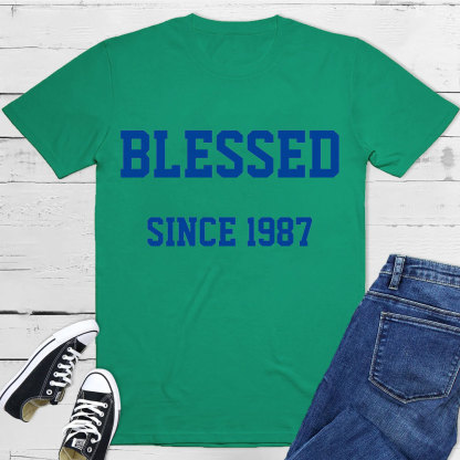 Blessed Since 1987 Christian T-Shirt