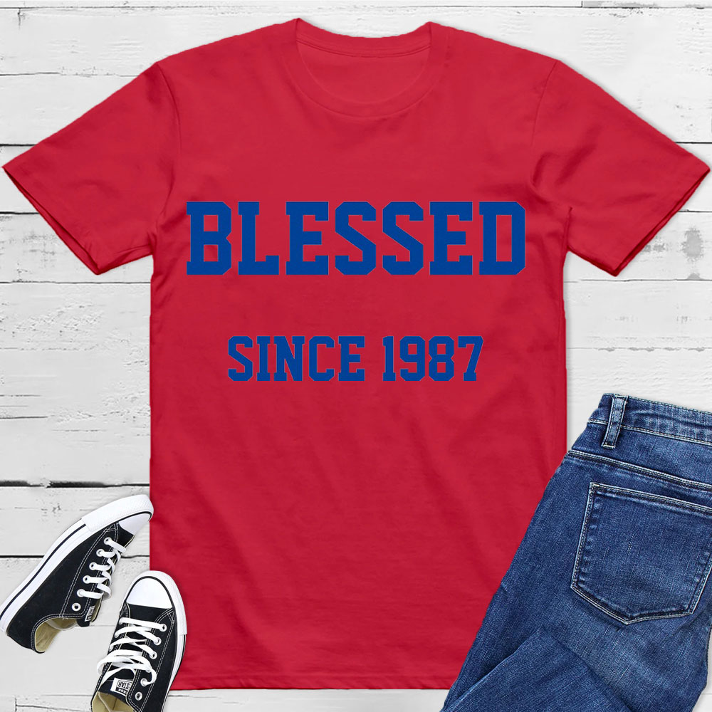 Blessed Since 1987 Christian T-Shirt