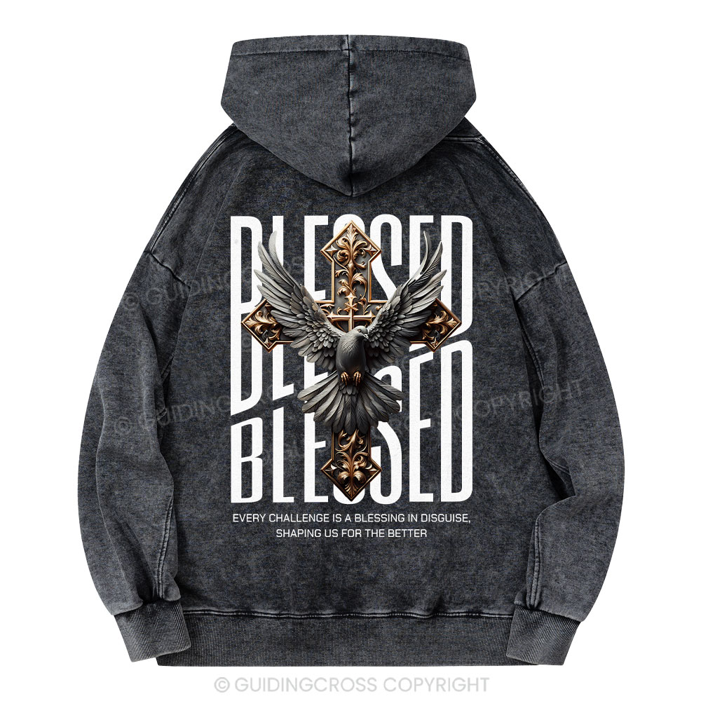 Blessed Streetwear Christian Washed Hoodie