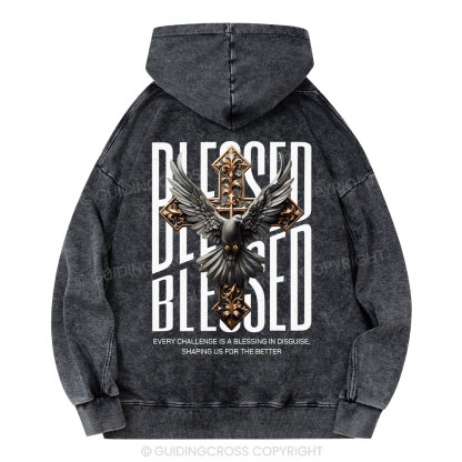 Blessed Streetwear Christian Washed Hoodie