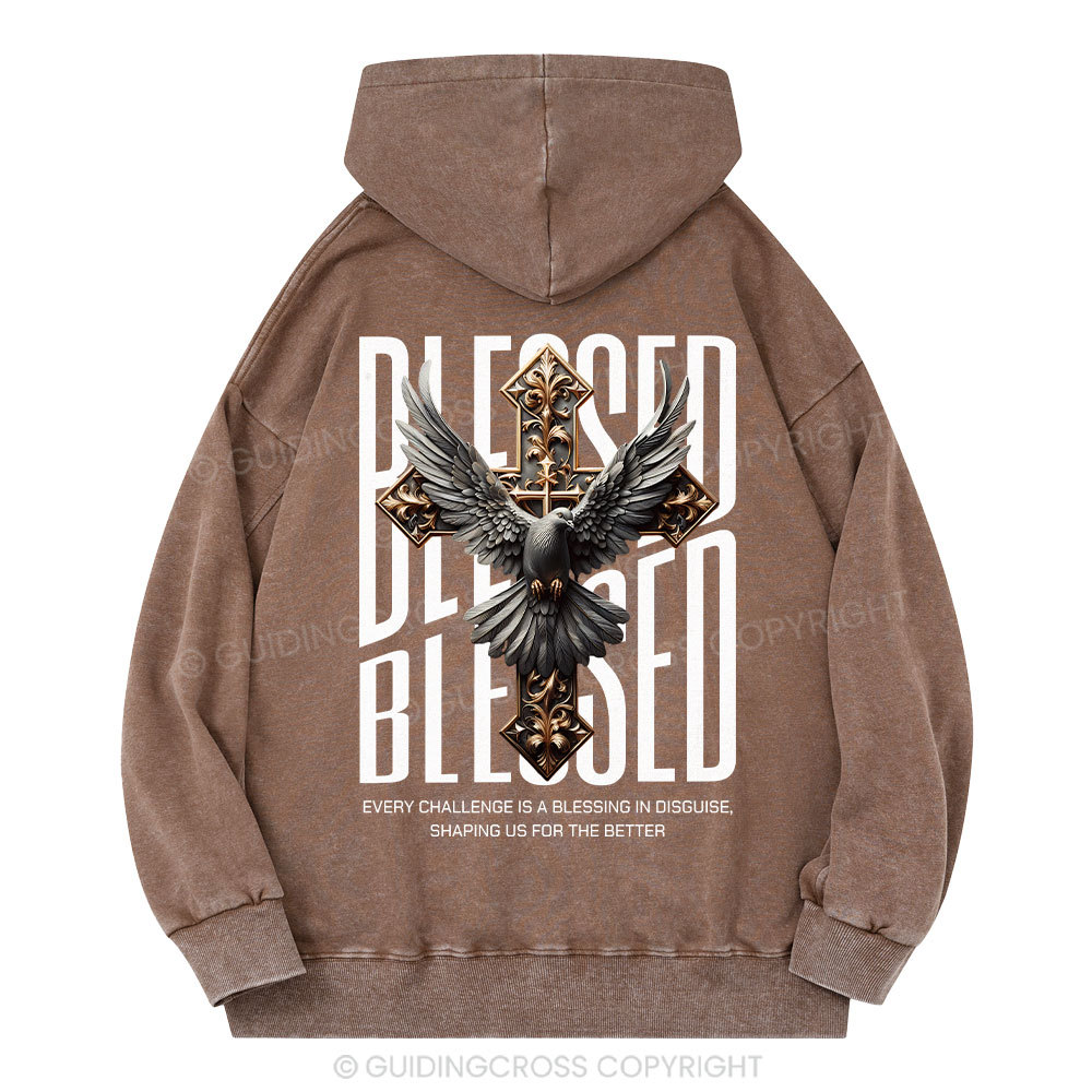 Blessed Streetwear Christian Washed Hoodie