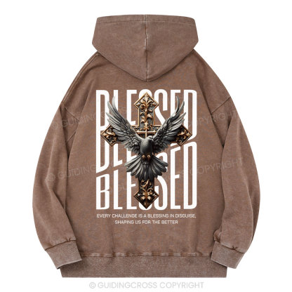 Blessed Streetwear Christian Washed Hoodie