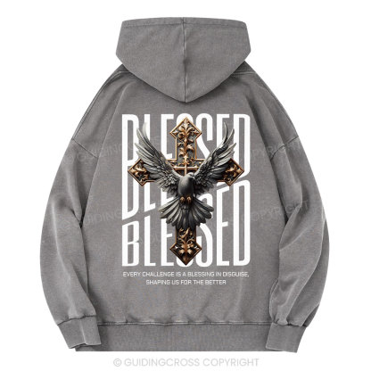 Blessed Streetwear Christian Washed Hoodie