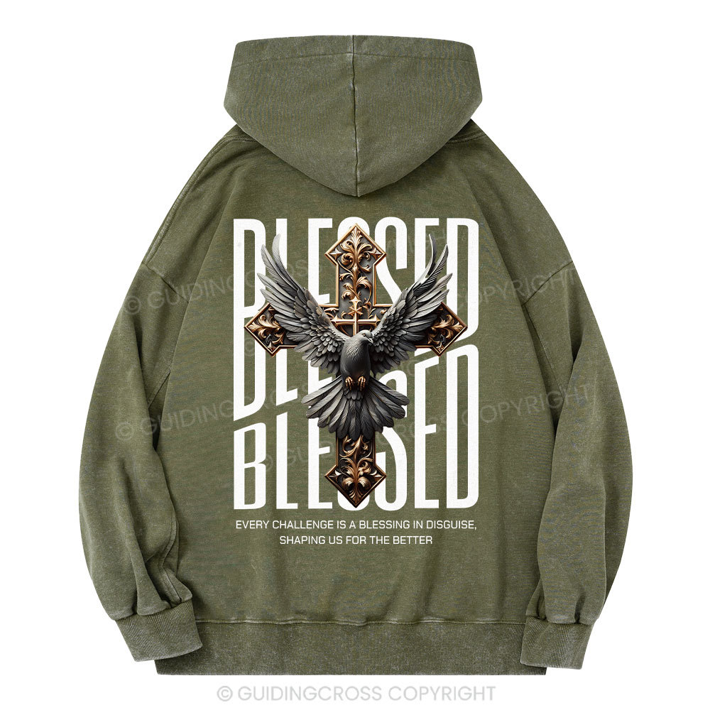 Blessed Streetwear Christian Washed Hoodie