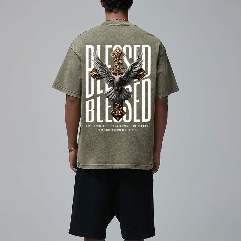 Blessed Streetwear Christian Washed T-Shirt