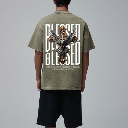 Blessed Streetwear Christian Washed T-Shirt