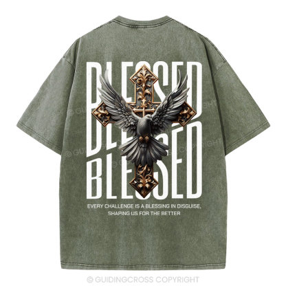Blessed Streetwear Christian Washed T-Shirt