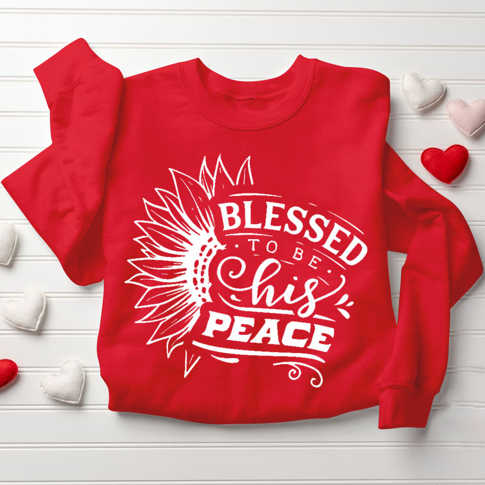 Blessed To Be Her Strength Blessed To Be His Peace Christian Couple Sweatshirt (1)