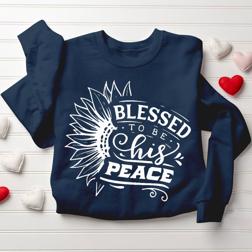 Blessed To Be Her Strength Blessed To Be His Peace Christian Couple Sweatshirt (1)