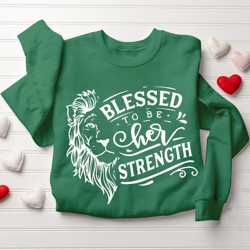 Blessed To Be Her Strength Blessed To Be His Peace Christian Couple Sweatshirt (1)