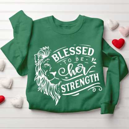 Blessed To Be Her Strength Blessed To Be His Peace Christian Couple Sweatshirt (1)