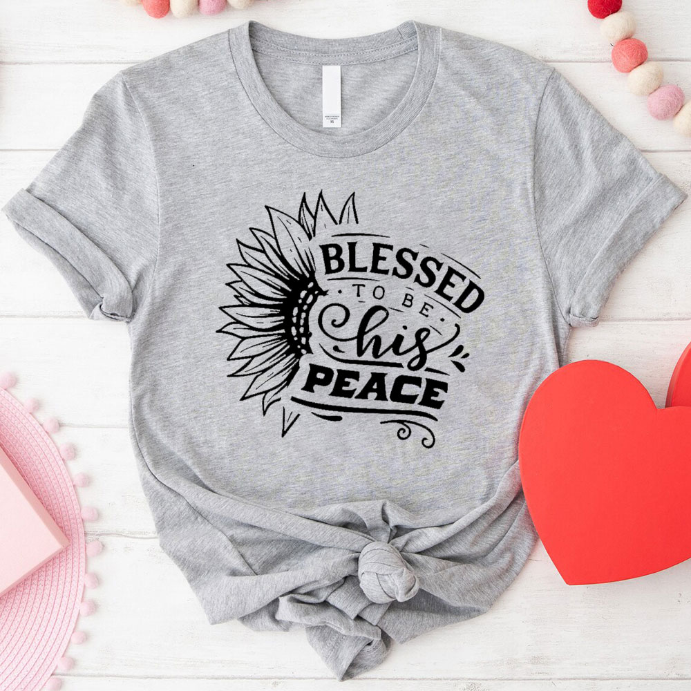 Blessed To Be Her Strength Christian Couple T-Shirt